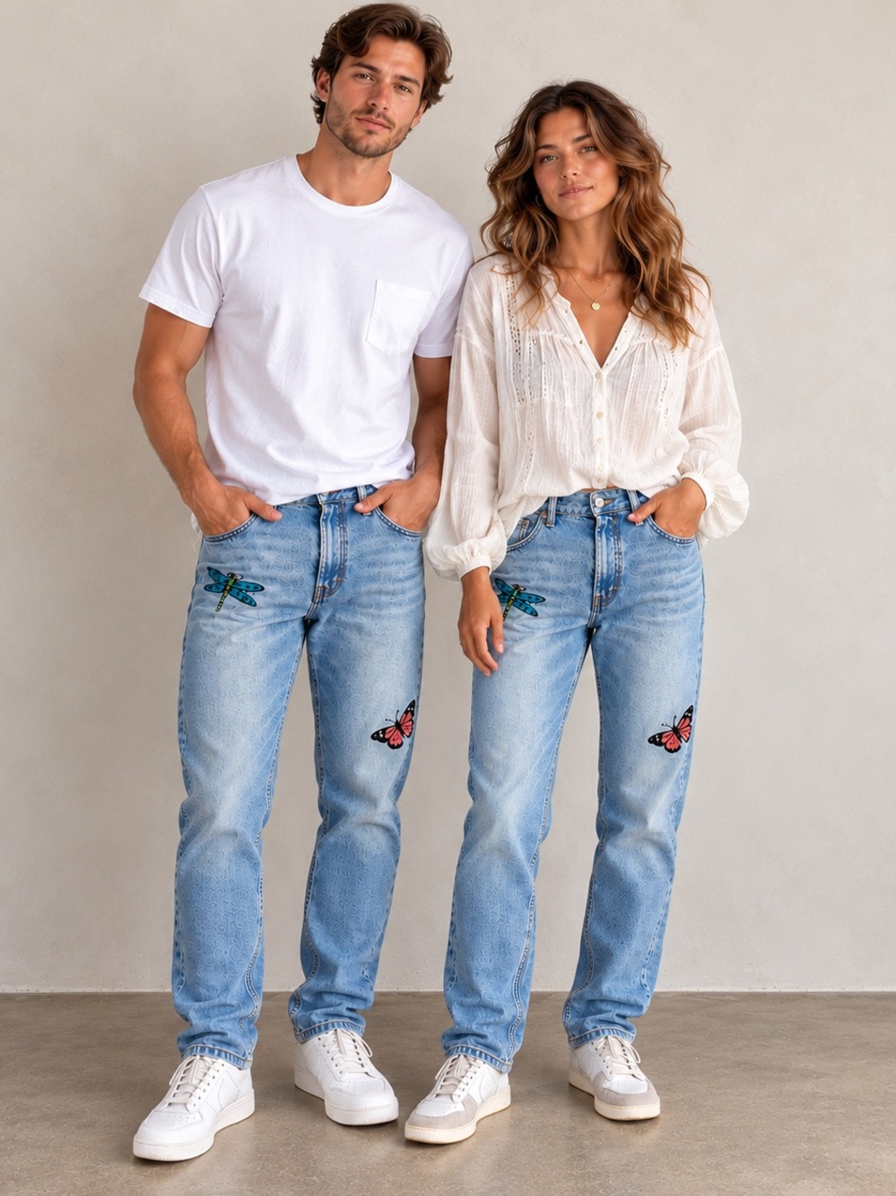 Levi’s 512 Embroidered Butterfly Dragonfly Slim Taper Jeans Y2K